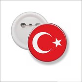 Button Met Speld 58 MM - Vlag Turkije