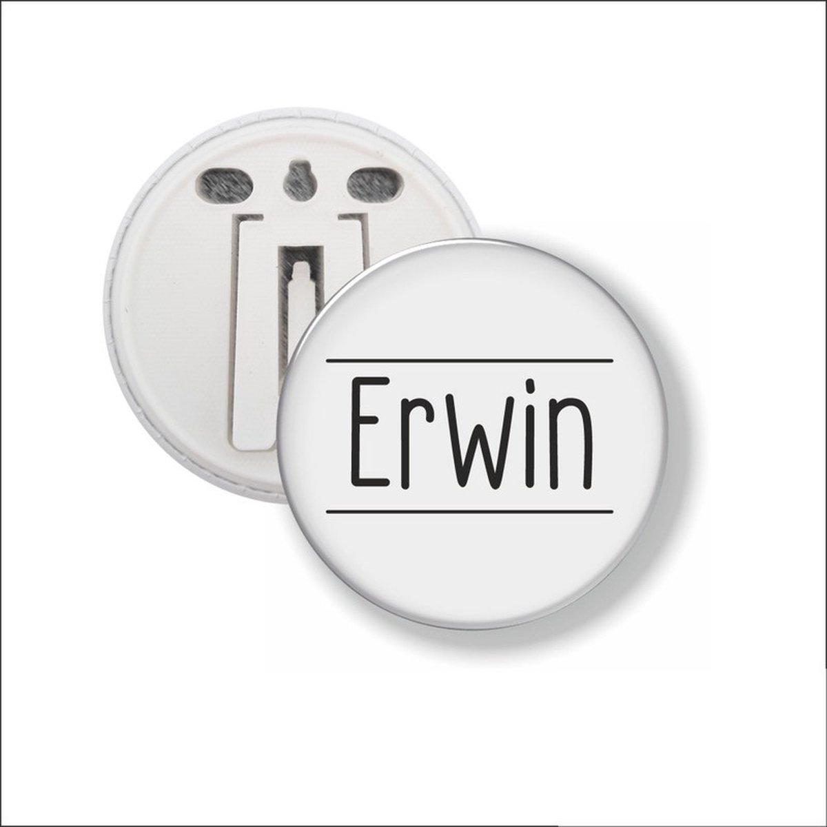 Button Met Clip 58 MM - Erwin