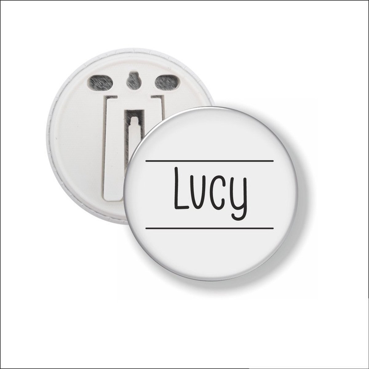 Button Met Clip 58 MM - Lucy