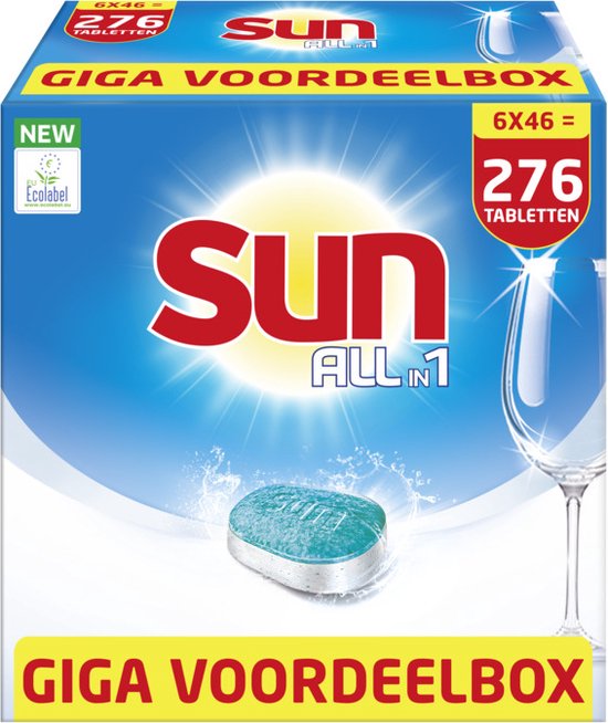 Sun All-in 1 Normaal Vaatwastabletten - 276 tabletten - Voordeelverpakking