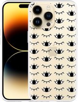 Geschikt voor Apple iPhone 14 Pro Max Hoesje I See You - Designed by Cazy