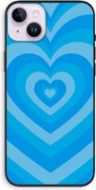 Case Company® - Hoesje geschikt voor iPhone 14 Plus hoesje - Hart Blauw - Biologisch Afbreekbaar Telefoonhoesje - Bescherming alle Kanten en Schermrand
