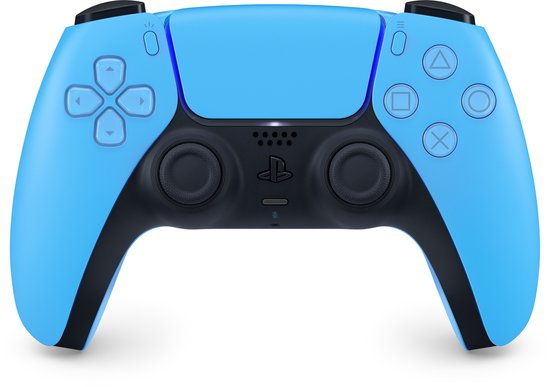 Starlight Blue PlayStation 5 DualSense-controller, vooraanzicht.
