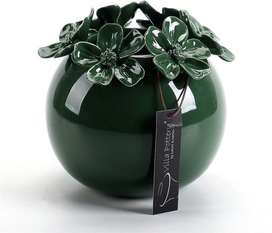 Vase fleur vert Jolie D14x14 x H16