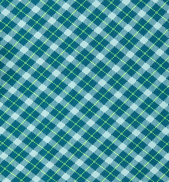 Pyjama Little Label Garçons Taille 134-140/10A - bleu, vert - Carreaux - Pyjama Enfant - Katoen BIO doux