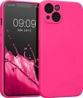 kwmobile telefoonhoesje geschikt voor Apple iPhone 13 - Hoesje voor smartphone - Precisie camera uitsnede - TPU back cover in neon roze