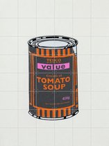 IXXI Tomato Soup Can III - Banksy - Wanddecoratie - 160 x 120 cm