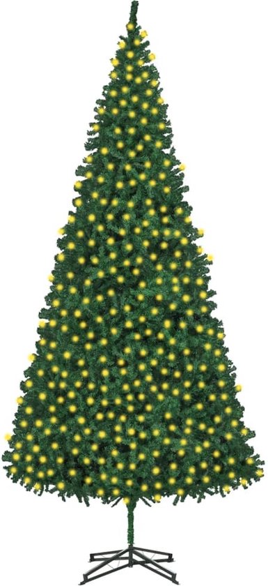 vidaXL Kunstkerstboom met 150 LED standaard Groen cm PE en PVC