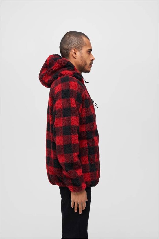 Brandit Teddy fleece jas met capuchon voor dames, winterjas, jacht, outdoor, fleece jas, woodland, 5XL
