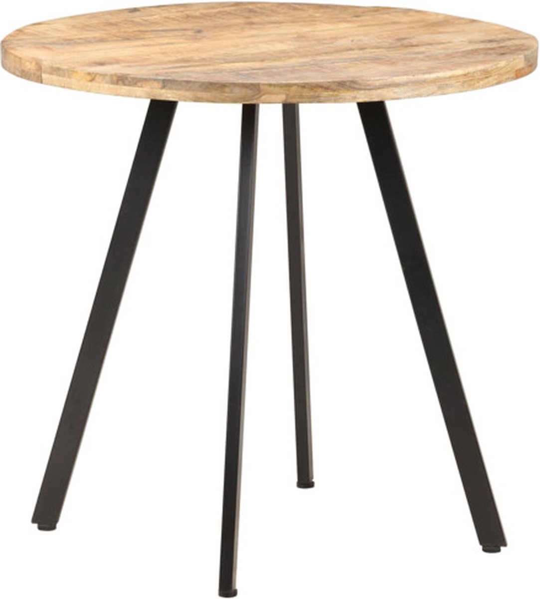 vidaXL Eettafel - 80 - cm - ruw - mangohout Bruin