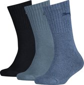 Puma 3-pack kinder sport sokken - 34 - Blauw