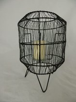 Staanlamp - 28 cm hoog - Metaal sfeerlicht met glas