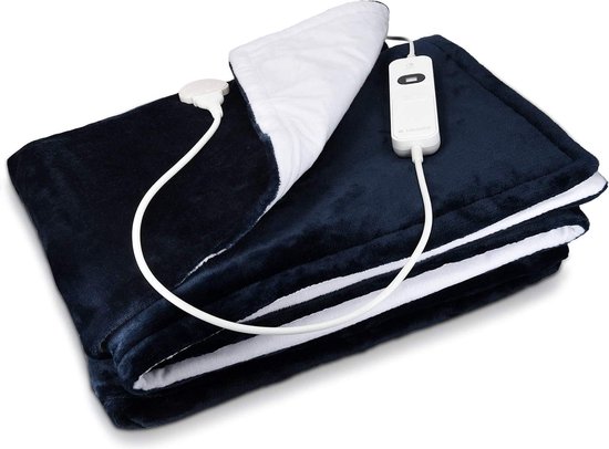 StayPowered XXL Elektrische deken - warmtedeken voor 2 personen - Energiezuinig - 3 standen en timer - 180 x 130cm - fluweelzacht - wasbaar - elektrische bovendeken