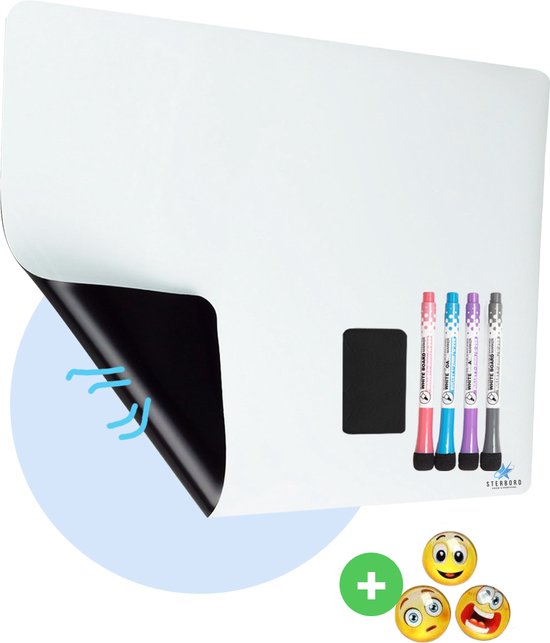 kom tot rust herstel Discreet Whiteboard voor Koelkast 43×30cm - Magneetbord Planner - Magnetisch  Memobord - Planbord | bol.com