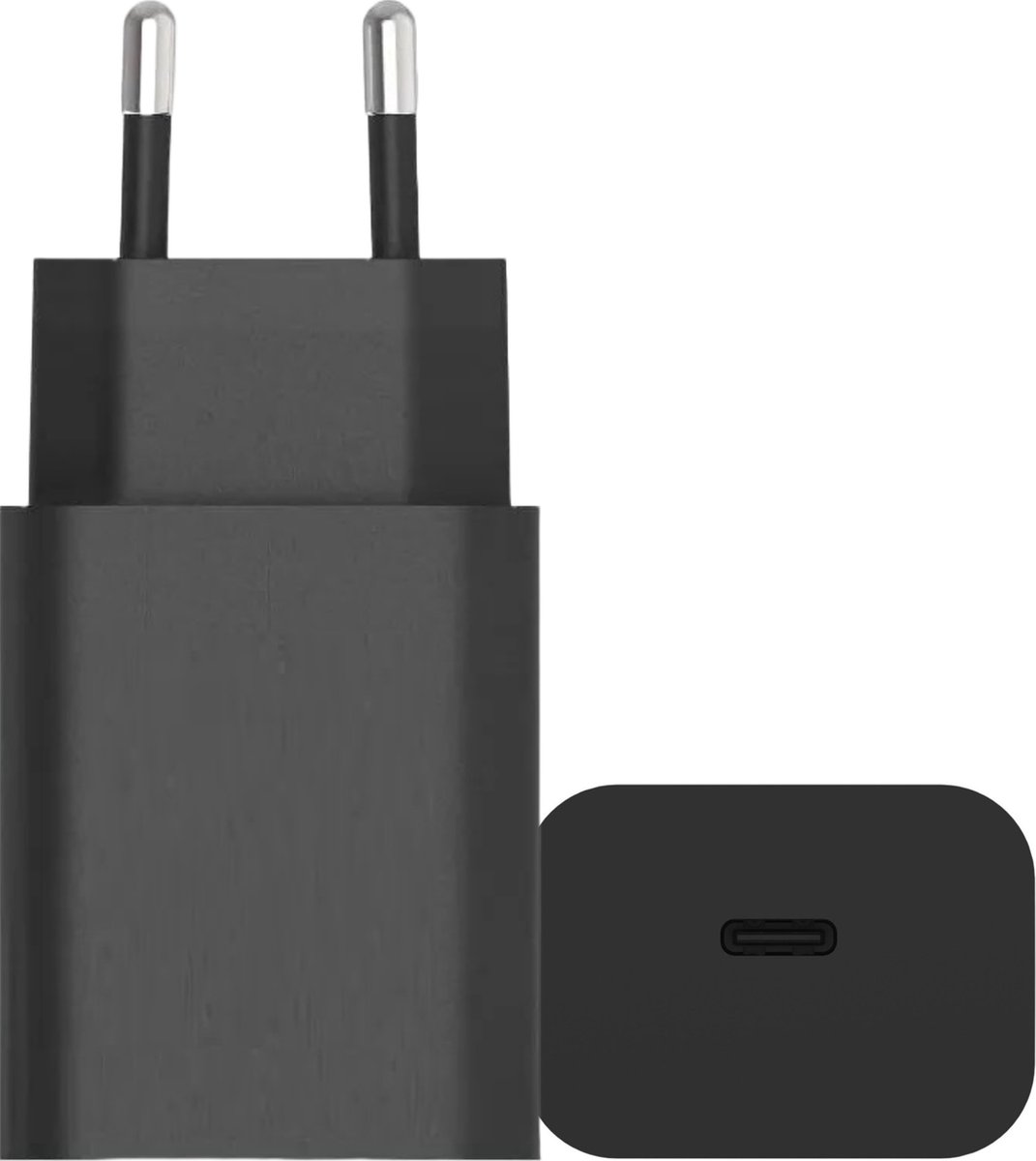 20W USB-C oplader - Snellader - Zwart - Lader Stekker Adapter USB C Lichtnetadapter