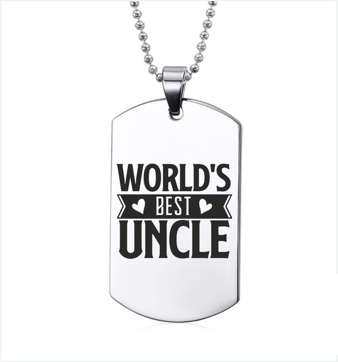 Ketting RVS - Worlds Best Uncle