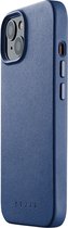 Mujjo - Full Leather Mag Case iPhone 14 / 13 - blauw