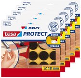 Tesa protect feutre marron - rond - autocollant - protecteur - 18 mm - 5 x 16 pièces