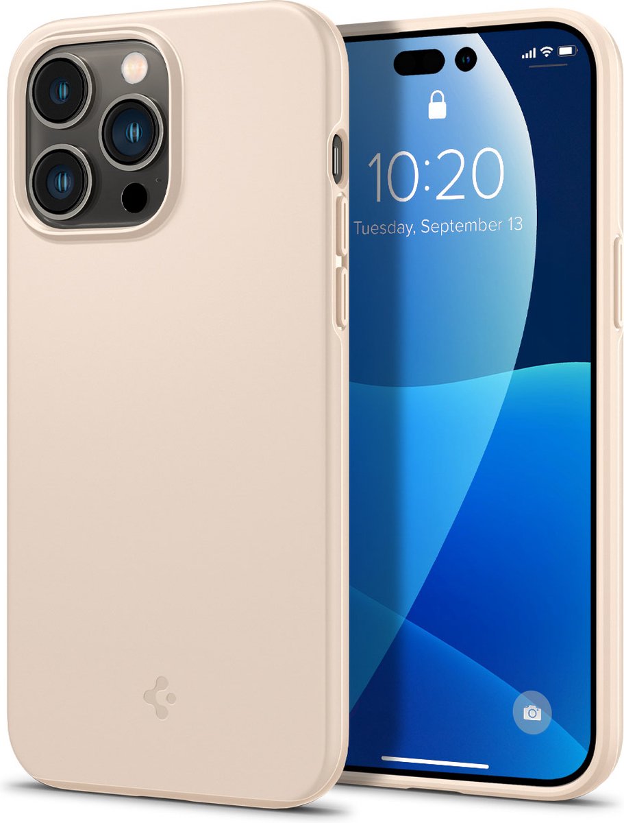Spigen Thin Fit Apple iPhone 14 Pro Max Hoesje Back Cover Beige