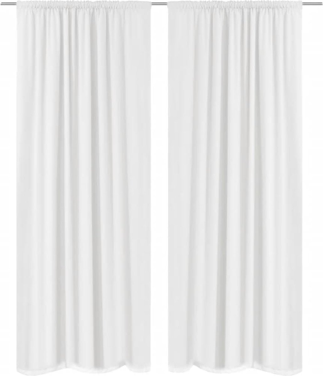 Decoways - Verduisterende gordijnen dubbellaags 140x245 cm wit
