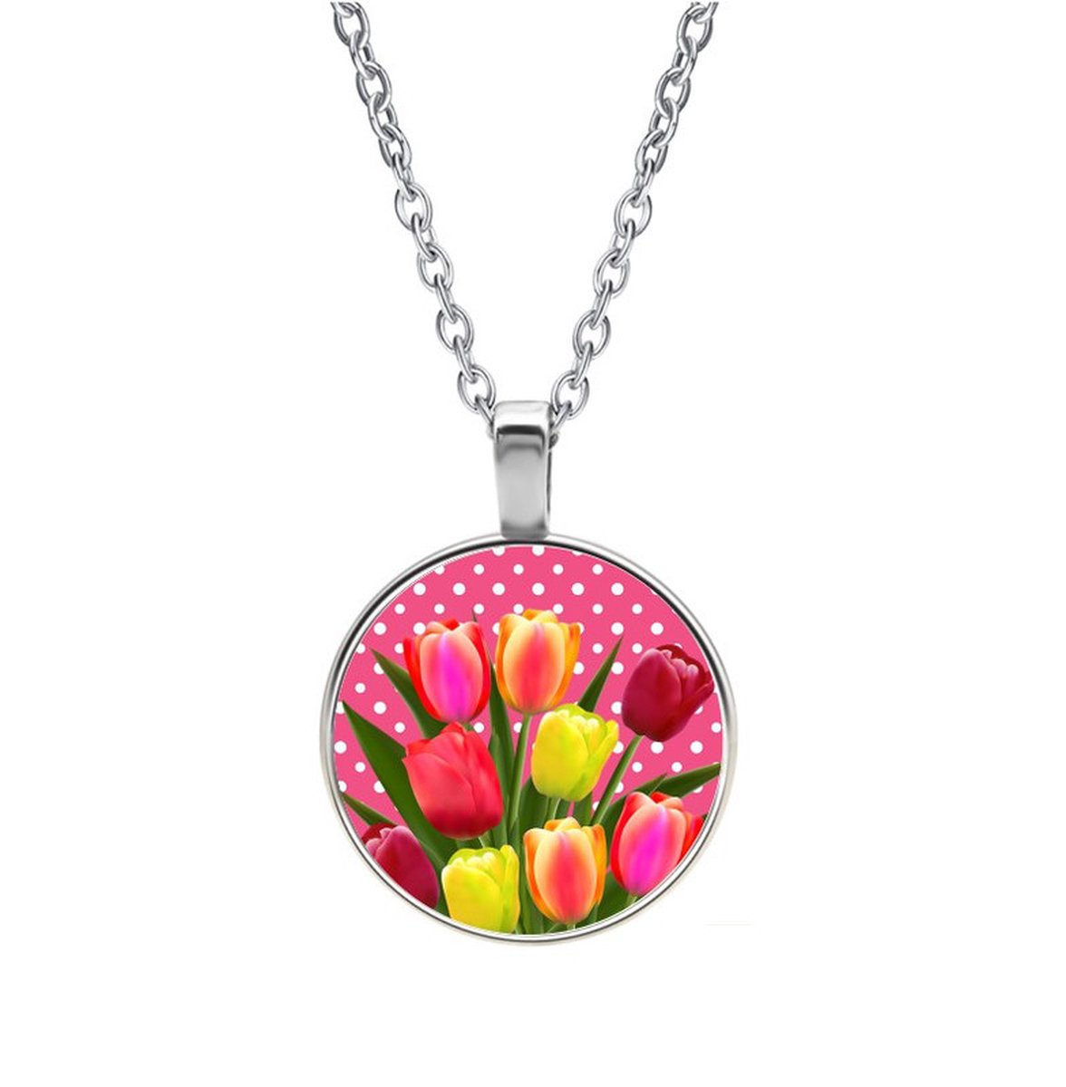 Ketting Glas - Tulpen