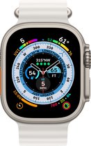 Apple Watch Ultra - 4G/LTE - 49mm - Titanium kast - Wit Ocean bandje