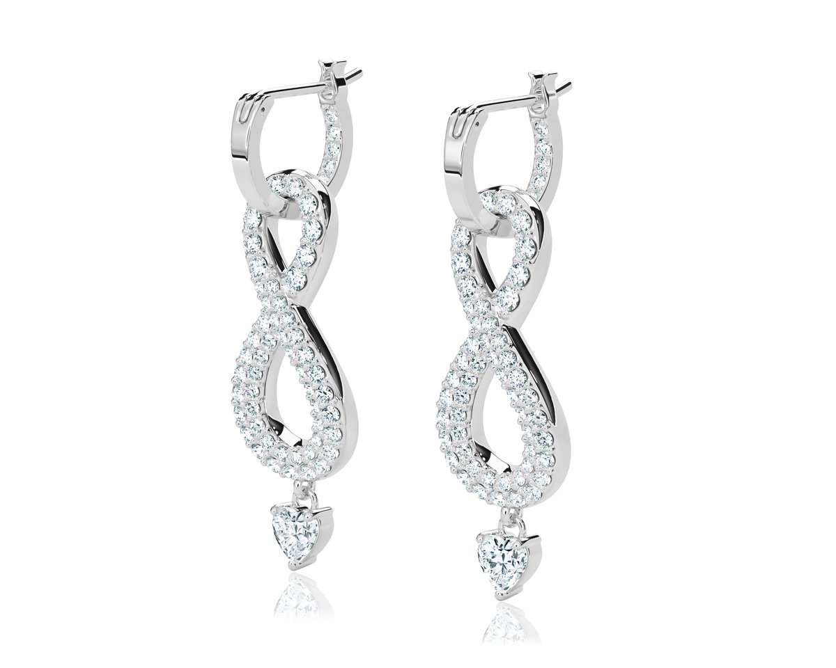 Malinsi® Oorbellen Dames - Infinity Liefde Meisje - Zilverkleurig Messing - Verjaardag - Cadeau voor haar - vrouw