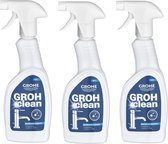 GROHE Grohclean Reiniger - voor Badkamer/Keuken/Toilet - Voordeelverpakking - 3x 500 ml - Schoonmaakmiddel - Spray