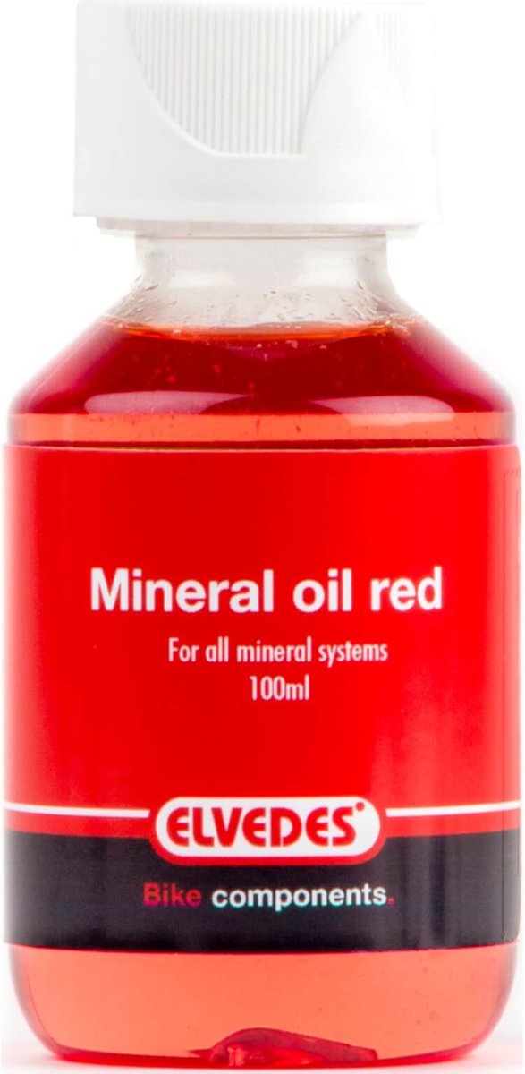 Elvedes Minerale olie voor hydraulische schijfremmen - 100 ml - rood van Elvedes — afbeelding 2
