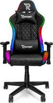 Ranqer Halo RGB - Chaise gamer - Chaise gaming - Noir - avec lumière LED - Dossier et Accoudoirs réglables
