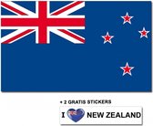 Nieuw Zeelandse vlag + 2 gratis stickers