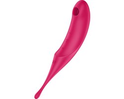 Satisfyer 'Twirling Pro', 20 cm, drukgolf- en oplegvibrator, aan beide zijden te gebruiken, drukgolven en circulerende vibraties