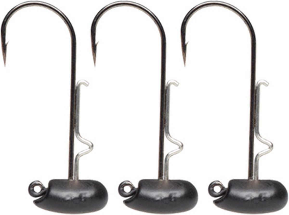 Savage Gear Ned Jighead - Matt Black -  Haakmaat 1 - 5g - 3 Stuks - Loodkop - Mat Zwart