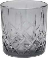Whiskeyglas/drinkglas 345ml antraciet Ø8,1xh8,3cm doos a 6 stuks ( ook als theelichthouder te gebruiken )