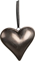 Clayre & Eef Décoration pendentif 23x22 cm Gris Fer En forme de coeur Décoration d'intérieur