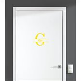 Sticker pour porte avec nom - Guy - Jaune