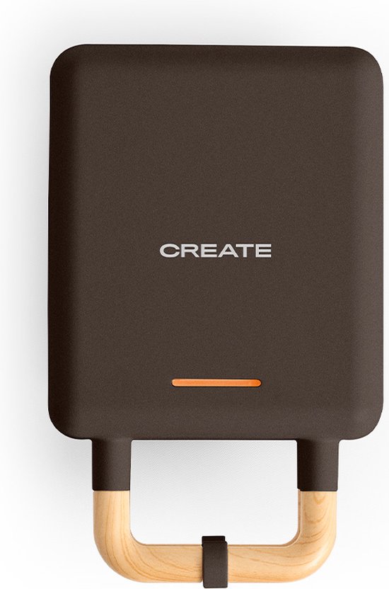 CREATE - Tosti-ijzer, grill en wafelijzer met verwisselbare platen - Zwart - Individueel- STONE STUDIO