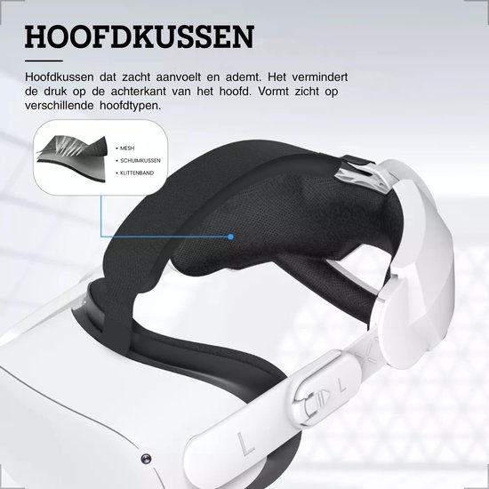 Elite Strap voor Meta Quest 2 - Oculus VR-headset - Verstelbaar