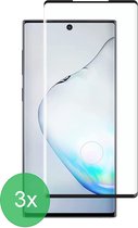 3x Full Cover Screenprotector Geschikt voor: Samsung Galaxy Note 10 - Screen protector - volledige glas - bescherming - beschermglas - ZT Accessoires
