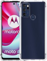 Hoesje geschikt voor Motorola Moto G60 / G60s - Clear Anti Shock Hybrid Armor Case Siliconen Back Cover Hoes Transparant