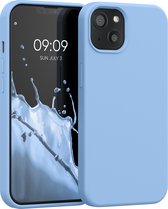 kwmobile telefoonhoesje geschikt voor Apple iPhone 13 - Hoesje met siliconen coating - Smartphone case in duifblauw