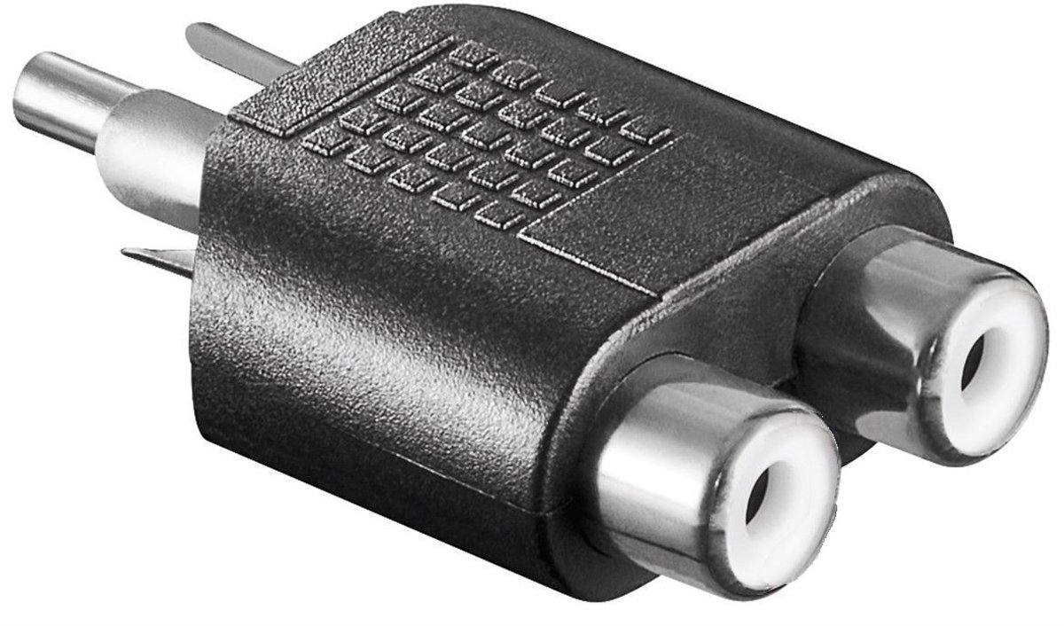 Subwoofer/Tulp mono (m) - Tulp stereo (v) audio adapter