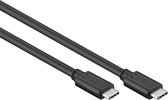 USB-C naar USB-C kabel - USB3.0 - tot 20V/3A / zwart - 1,5 meter