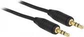 3,5mm Jack stereo audio kabel - verguld / zwart - 2 meter