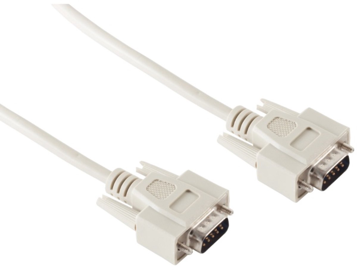 Seriële RS232 kabel 9-pins SUB-D (m) - 9-pins SUB-D (m) / gegoten connectoren - 1,8 meter