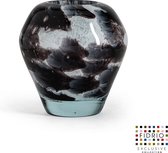 Design Vase Athens - Fidrio GRANITO - vase à fleurs en verre soufflé à la bouche - diamètre 8 cm, hauteur 14 cm