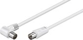Transmedia IEC (m) coudé - Câble coaxial droit IEC (f) - blanc - 10 mètres