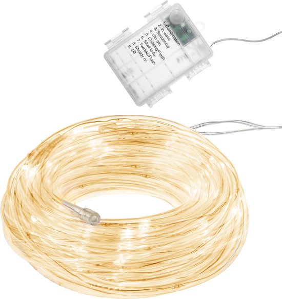Lumières de Éclairage de Noël Springos | Serpent Léger | 5 m | Batterie | 50 LED | Blanc chaud