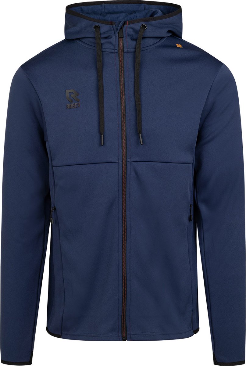 Robey Off Pitch Scuba Jas Met Kap Heren - Marine | Maat: 2XL