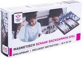 Engelhart Jeu de Voyage Backgammon/ Echecs 24 Cm Zwart/ Blanc